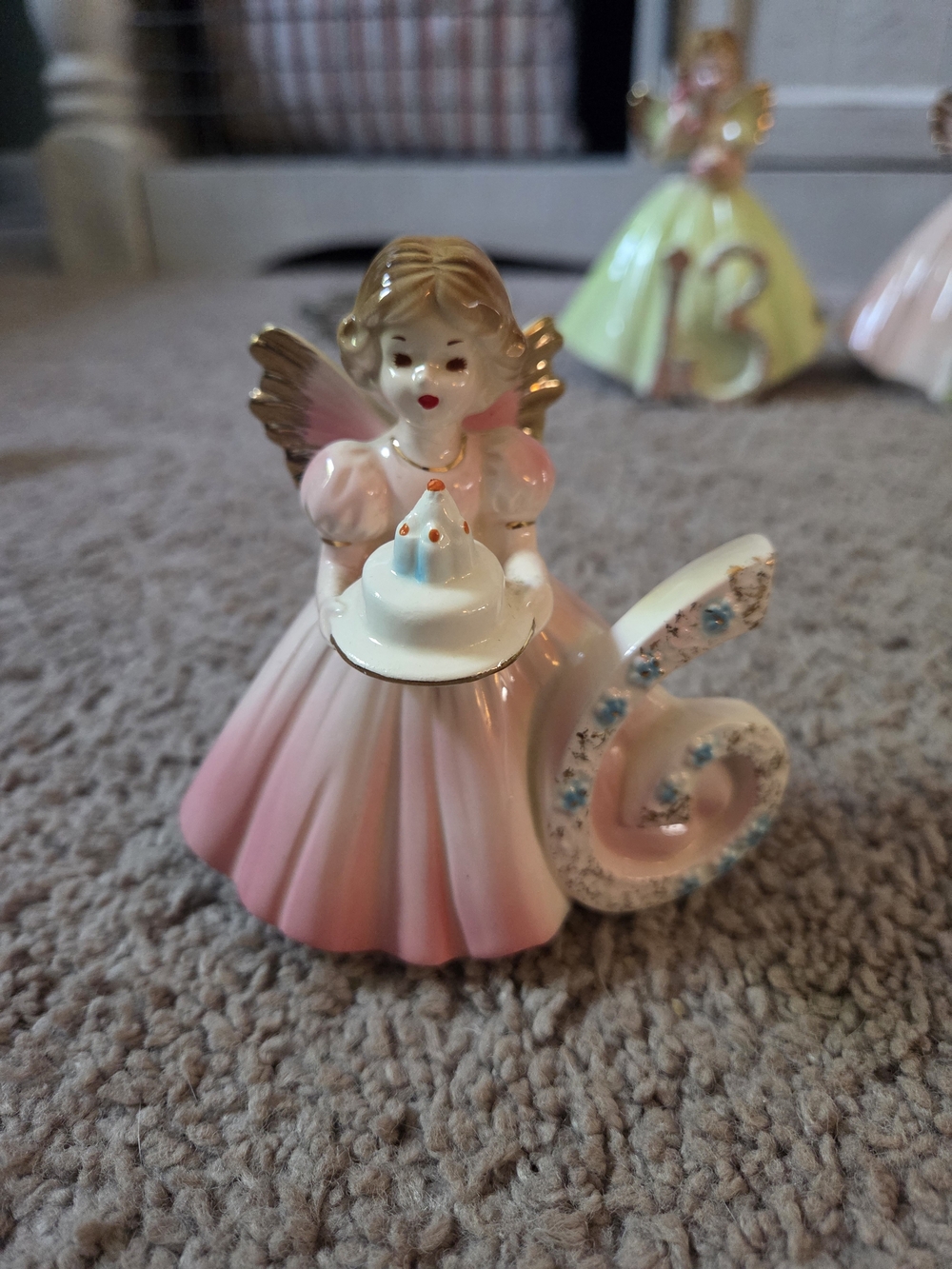 Vintage Josef Originals Birthday Angel Girl Fairy Number 6 👼🎂 EUC